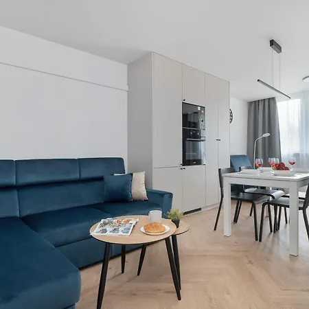 Blue And White In With Furnished Balcony By Renters Apartment *