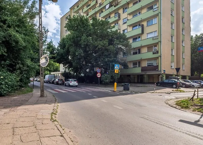Blue And White In With Furnished Balcony By Renters Łódź