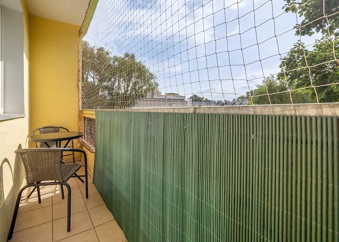 Blue And White In With Furnished Balcony By Renters * Łódź